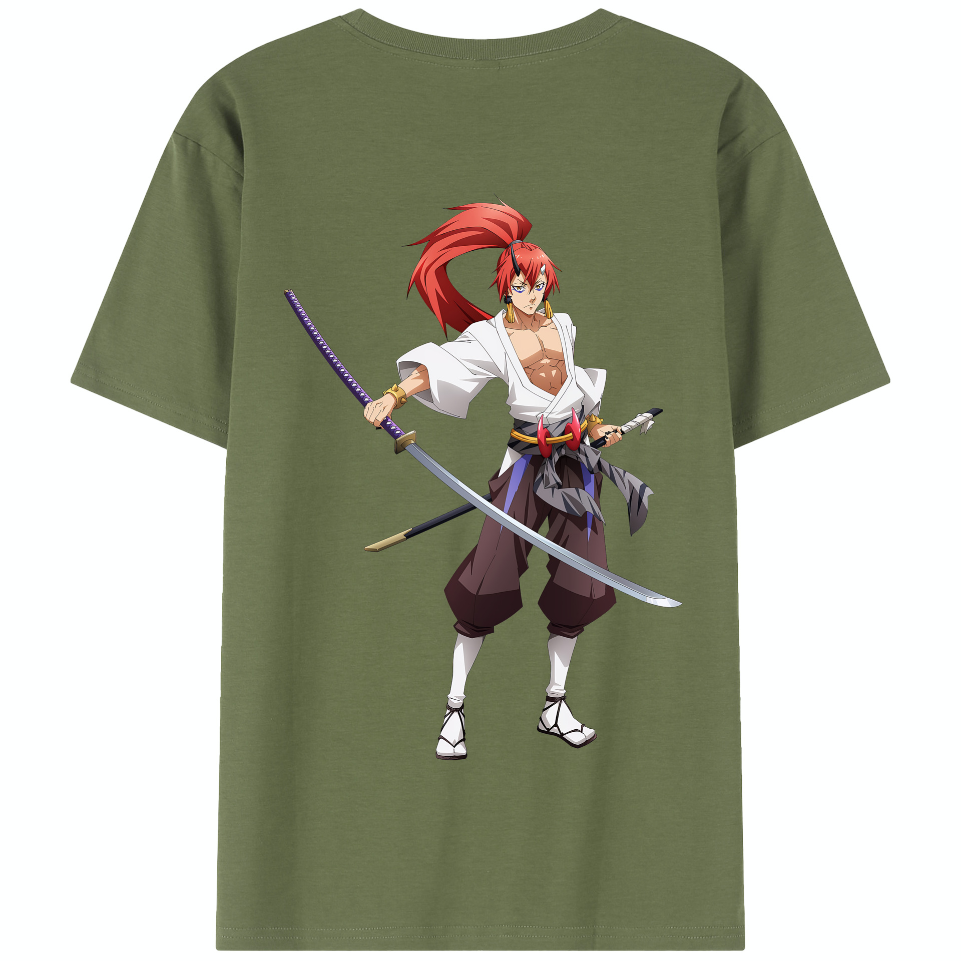（画像用） 転スラ Regarding Reincarnated to Slime 綿100％半袖Tシャツ（背面プリント）